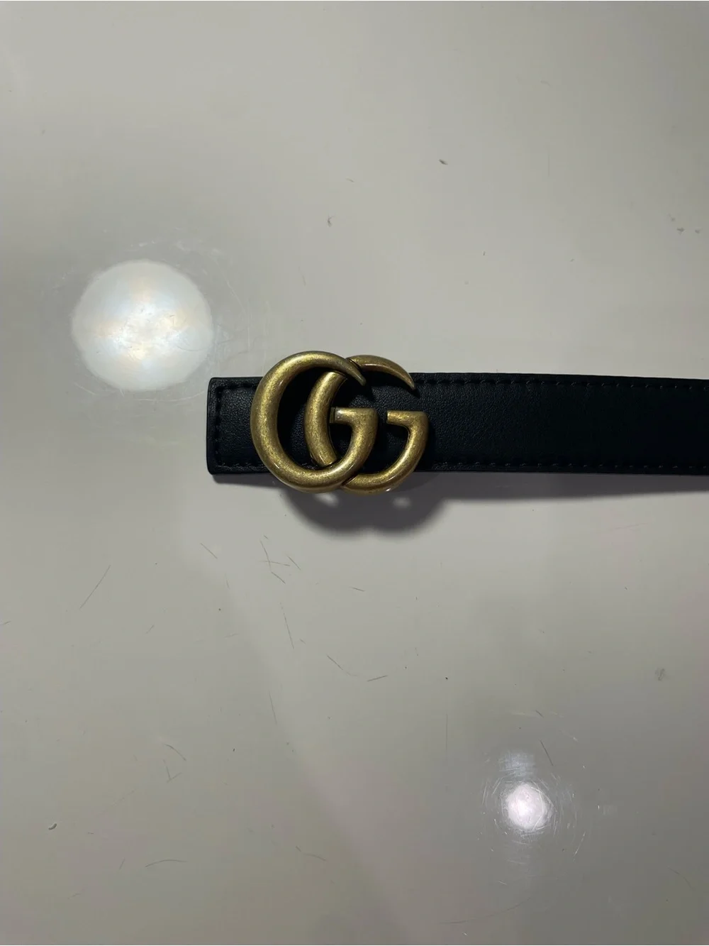 Gucci Black Leather Belt Size 80 / 32 - Serial 121282 0959